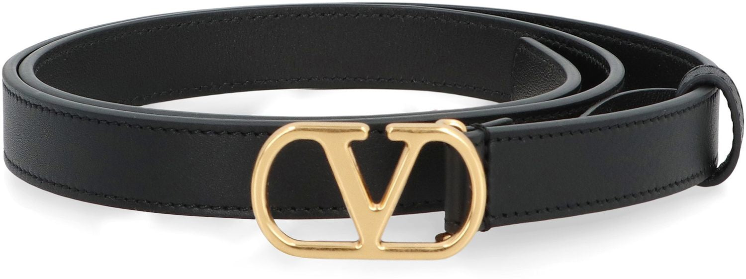 VLOGO SIGNATURE LEATHER BELT Valentino Garavani