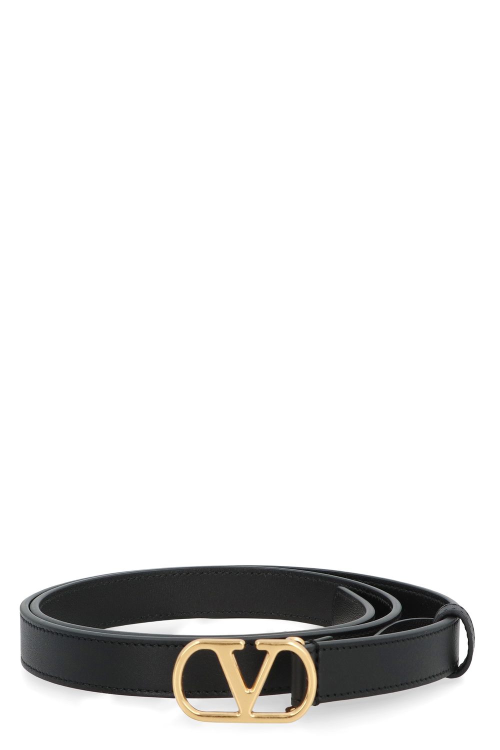 VLOGO SIGNATURE LEATHER BELT Valentino Garavani black 80