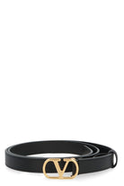 VLOGO SIGNATURE LEATHER BELT Valentino Garavani black 80