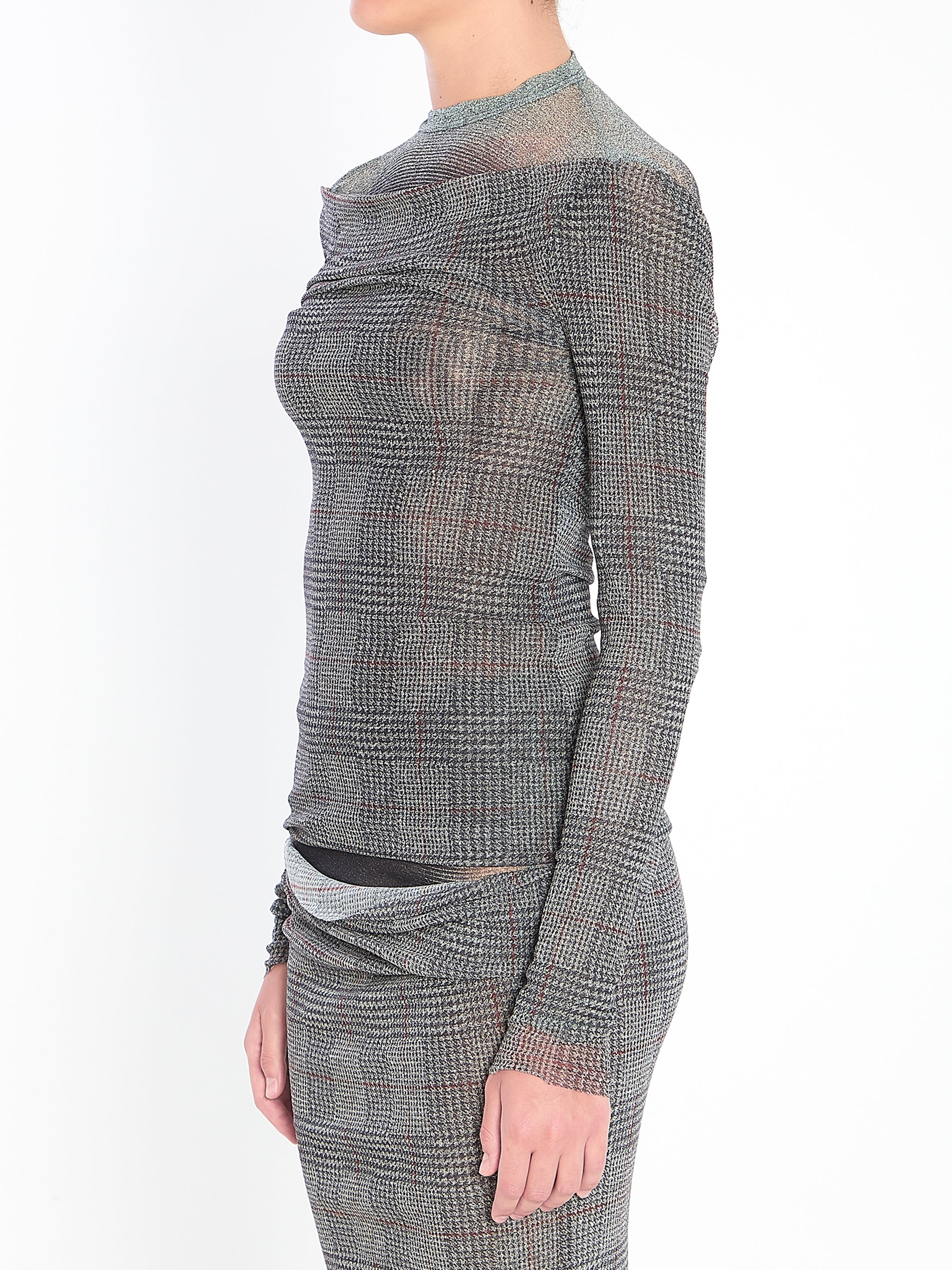 BODY SHADOW AND PRINCE OF WALES TOP JEAN PAUL GAULTIER