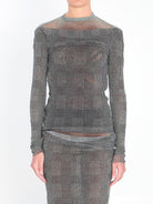 BODY SHADOW AND PRINCE OF WALES TOP JEAN PAUL GAULTIER GREY S