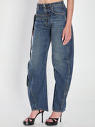 STRAP JEANS IN DENIM JEAN PAUL GAULTIER
