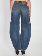 STRAP JEANS IN DENIM JEAN PAUL GAULTIER