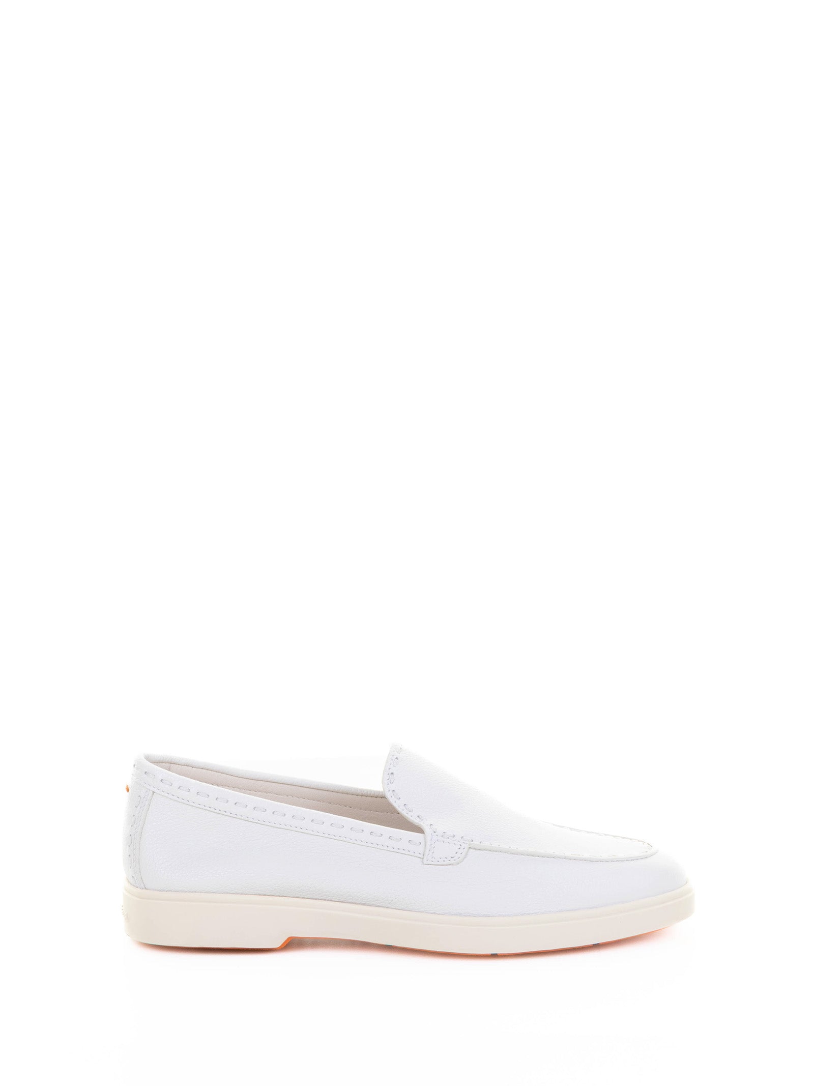 WHITE LEATHER MOCCASIN Santoni WHITE 36