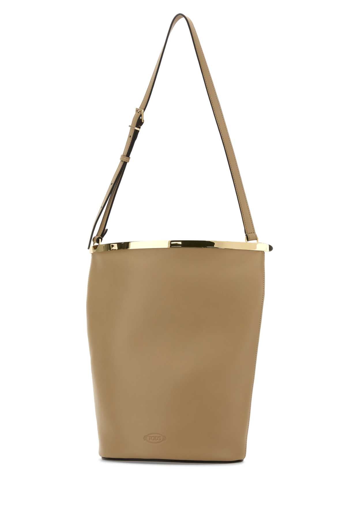 BEIGE LEATHER MAGENTA BUCKET BAG Tod's