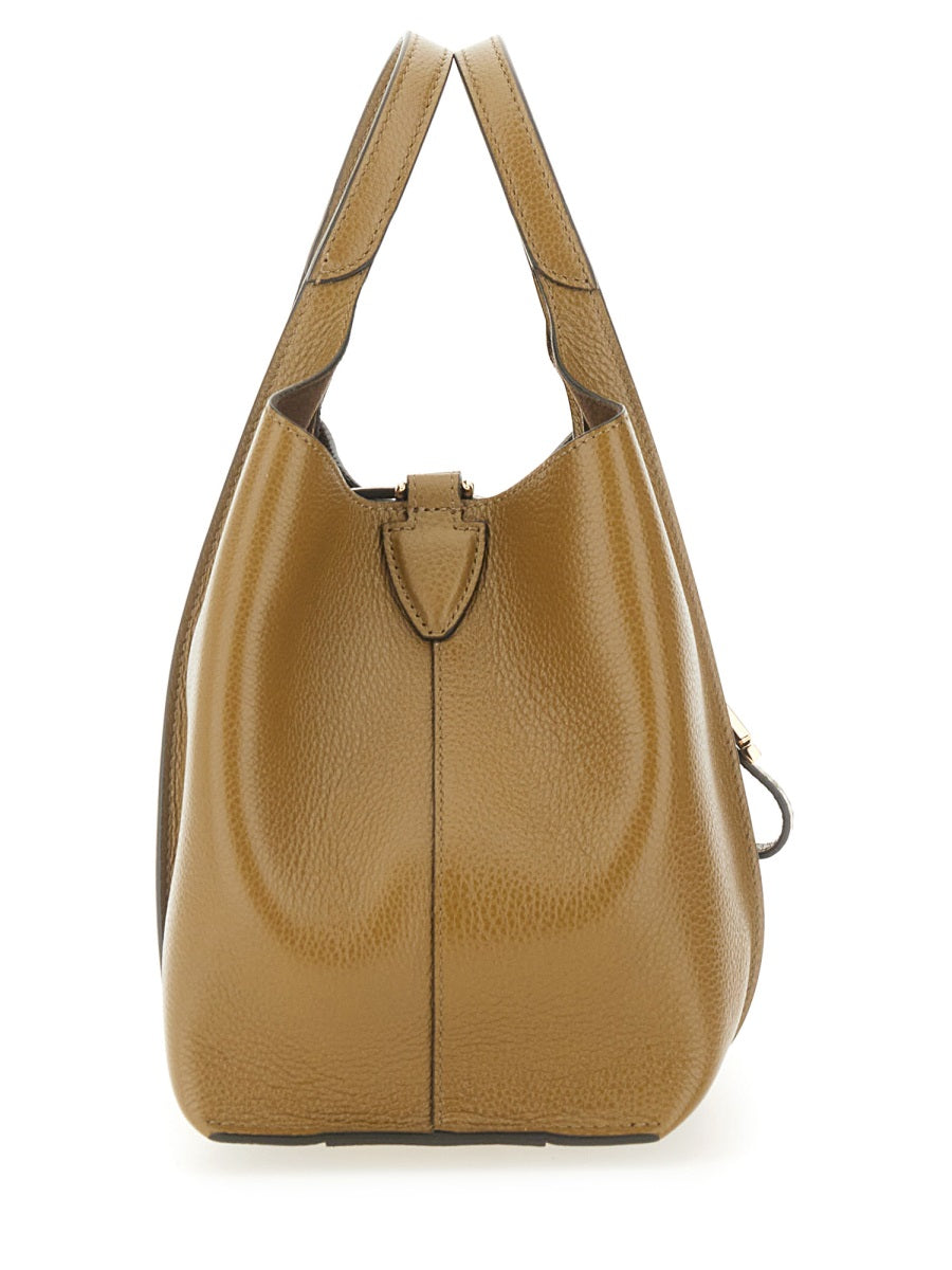 TIMELESS LEATHER MINI T SHOPPING BAG Tod's