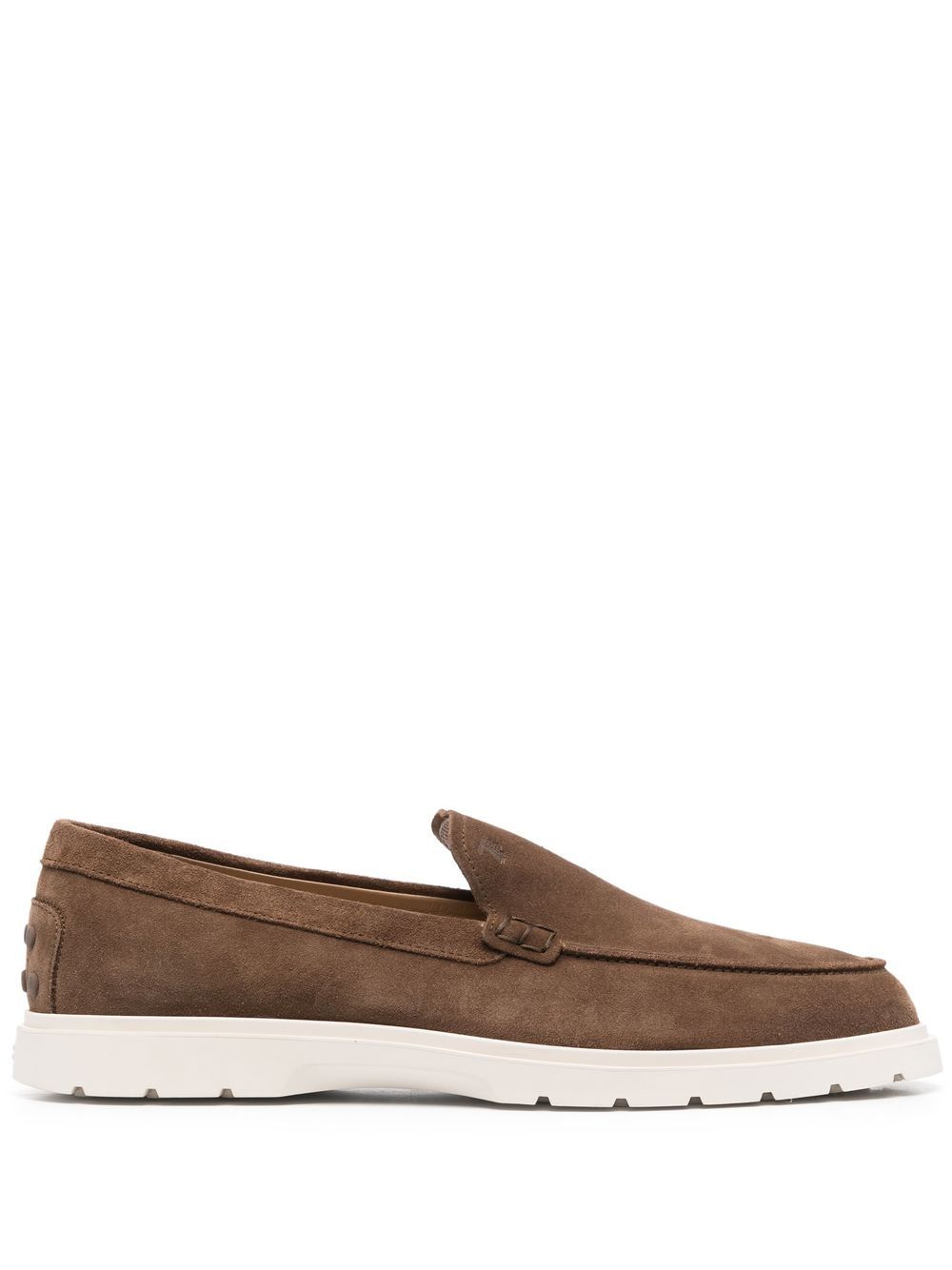 LEATHER SLIPPER LOAFER Tod's BROWN 8