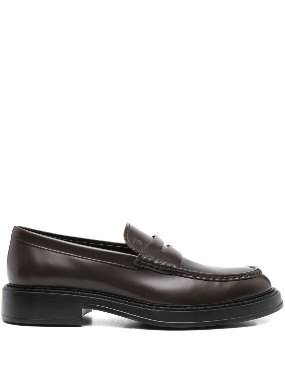 LEATHER LOAFERS Tod's MARRONE SCURO 10
