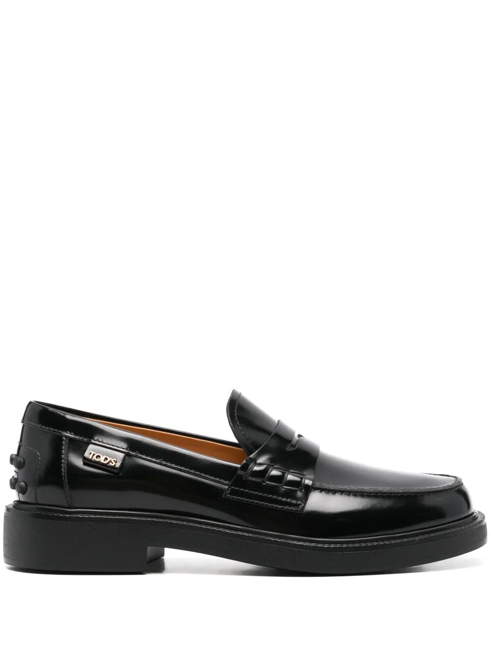 SHADED FINISHING LEATHER PENNY LOAFERS Tod's BLACK 38