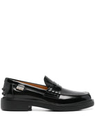 SHADED FINISHING LEATHER PENNY LOAFERS Tod's BLACK 38