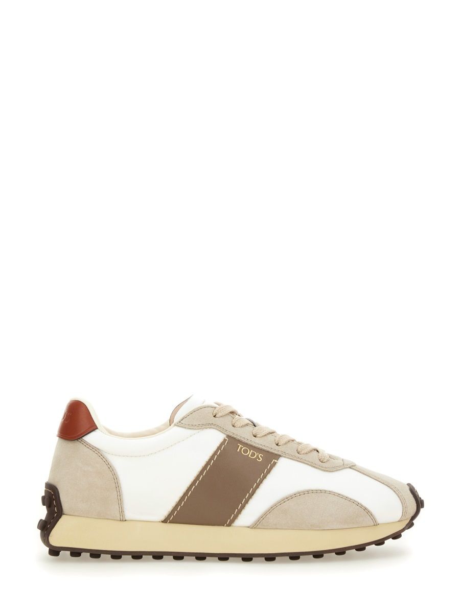 SNEAKER IN PELLE E TESSUTO Tod's BEIGE 39