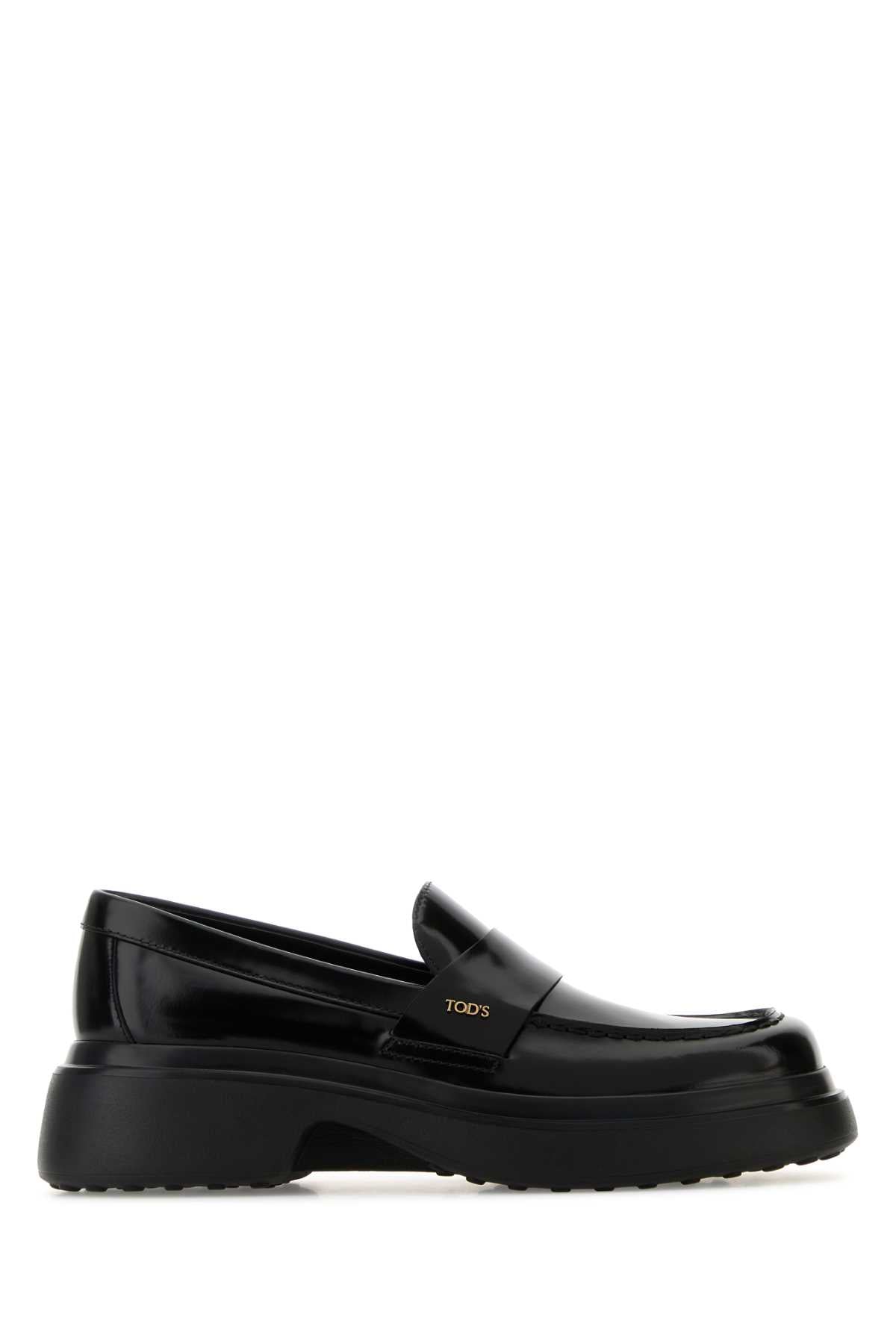GOMMA 74L MOCASSINO TRAV.BOMB.TODS Tod's NERO 36.5