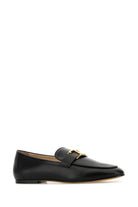 BLACK LEATHER LOAFERS Tod's