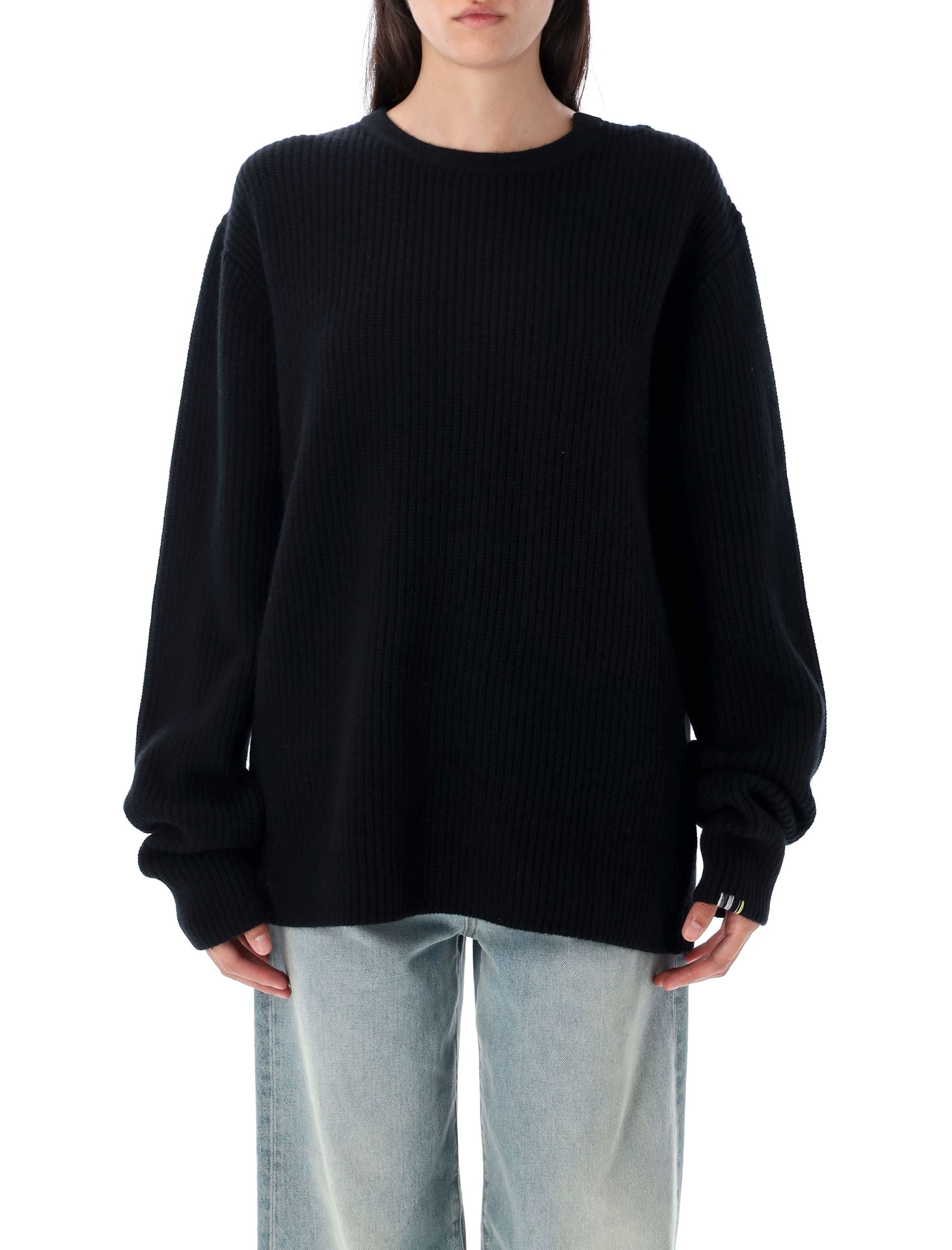 N°356 YOU RIB CASHMERE SWEATER EXTREME CASHMERE RAVEN BLACK U