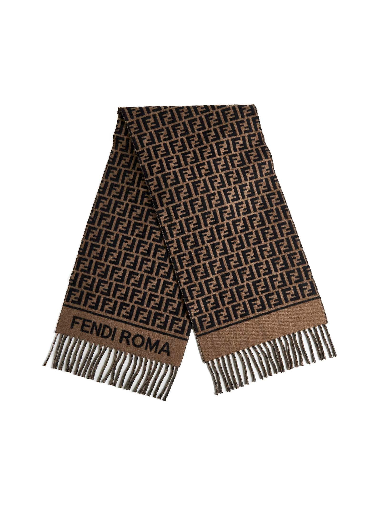 Fendi Brown Wool and Cashmere FF Scarf – Lord & Taylor