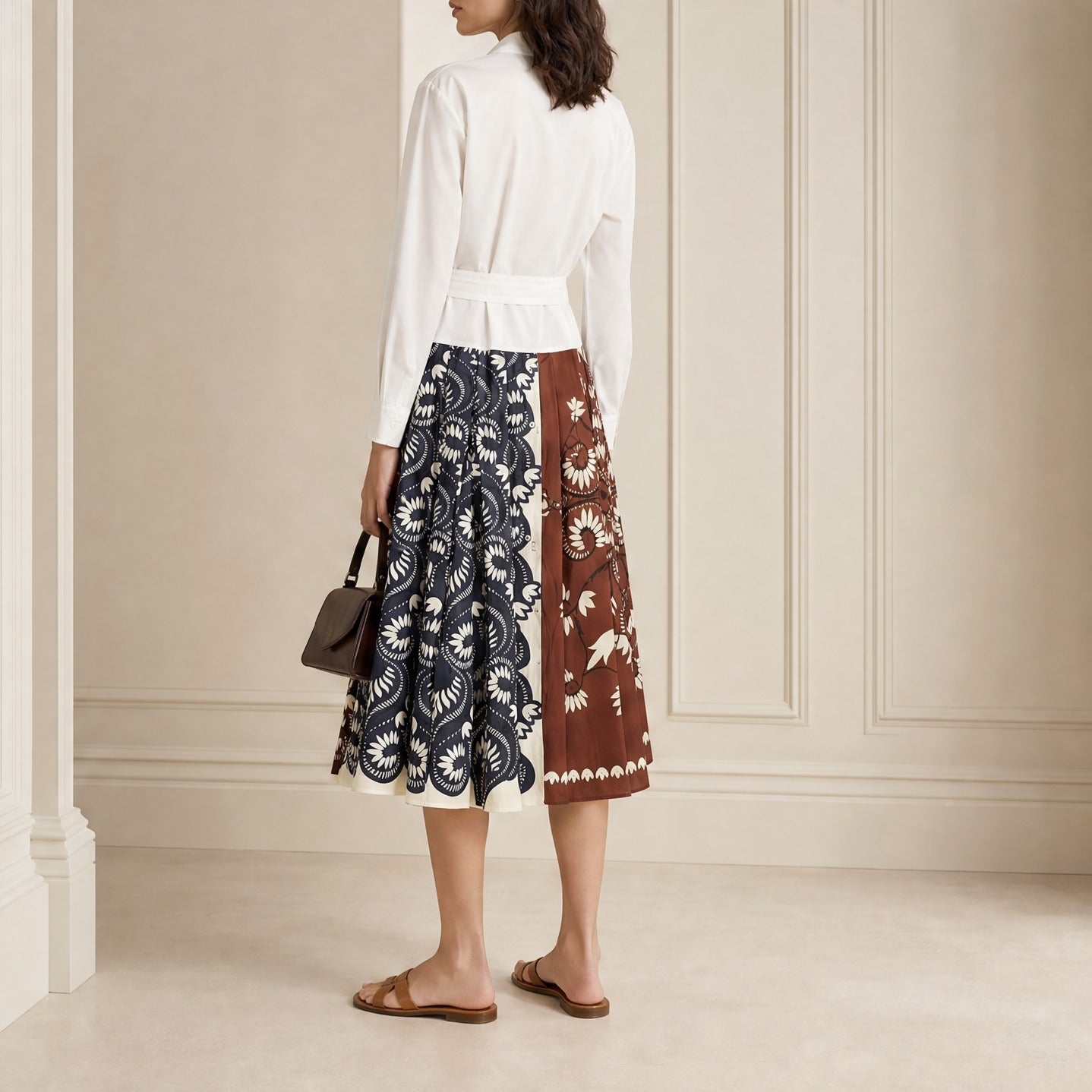 White WEEKEND MAX MARA maxi dress back detail close-up