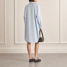 Baby blue JW Anderson shirt dress, back detail view