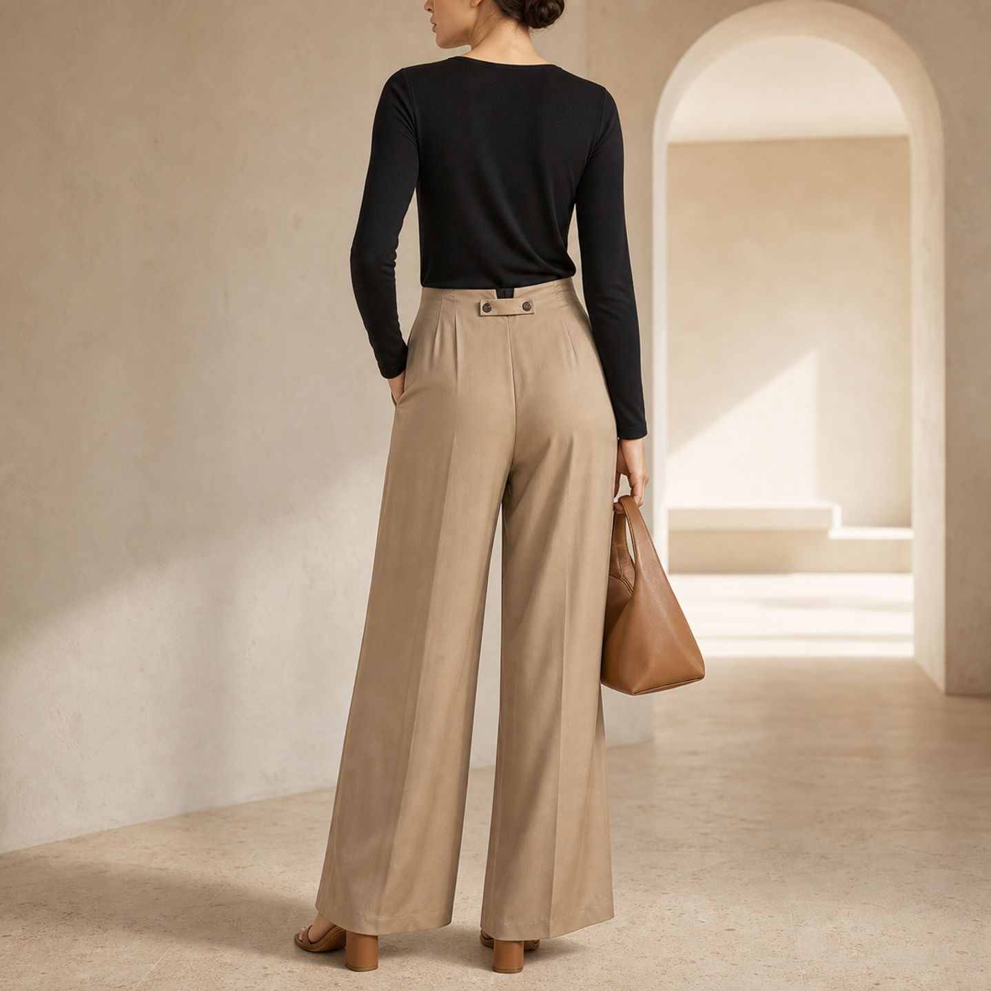 re do this pant back has a little slit on under back belt 42892 pant — back view