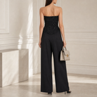 Lord & Taylor Heritage Embellished Bustier Top, Black — back view