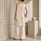 Beige dress back construction detail by Lord & Taylor Heritage