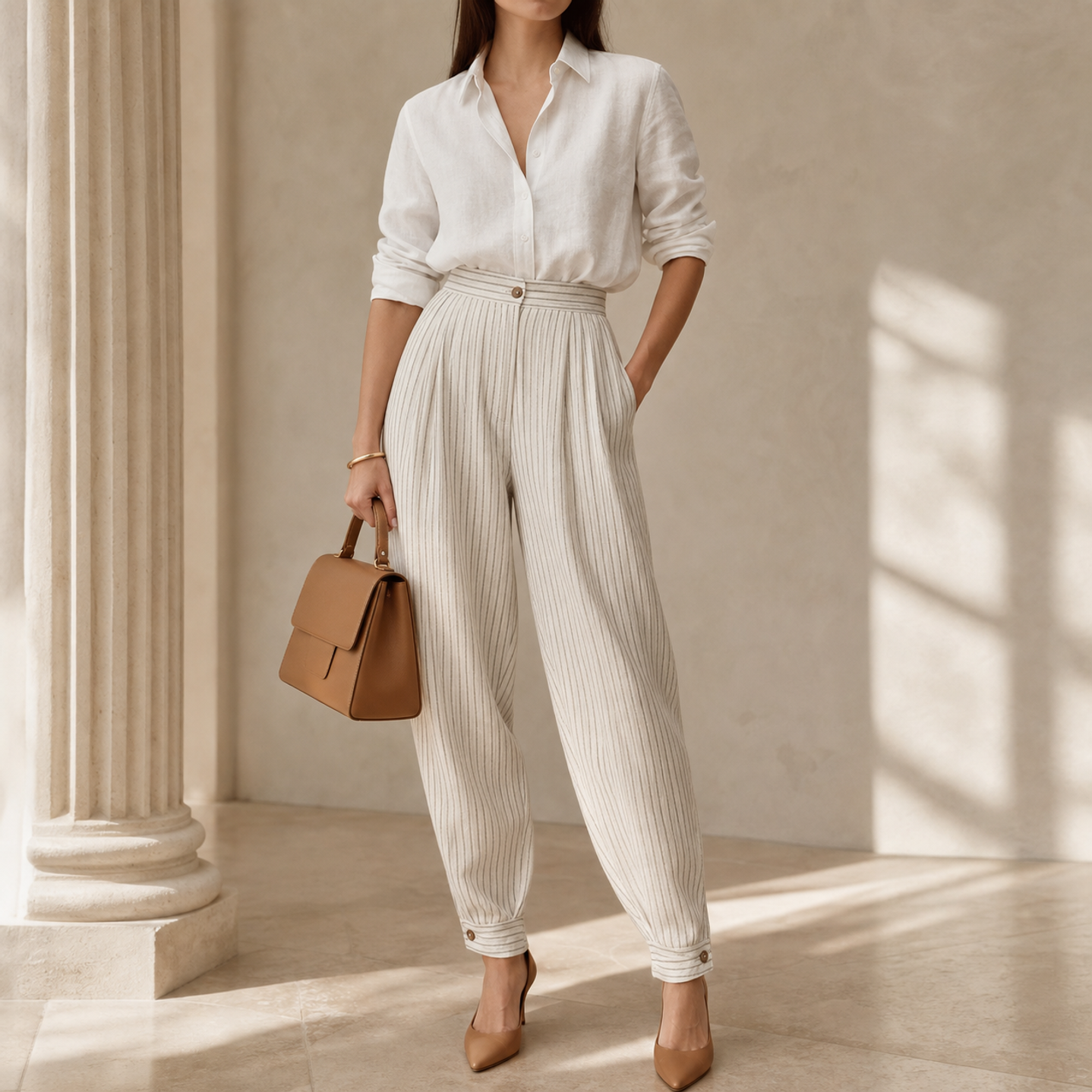 42900-Beige-Trousers — front detail