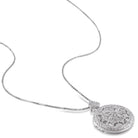 Sterling silver diamond locket pendant necklace by Lord & Taylor, detail view