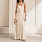 Off-white Antonelli sleeveless midi dress, full-length front view