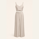 Stone beige matching separates set flat lay by Lord & Taylor Heritage