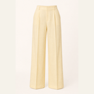 Lord & Taylor Heritage Wide-Leg Trousers, Buttercream Yellow — product shot