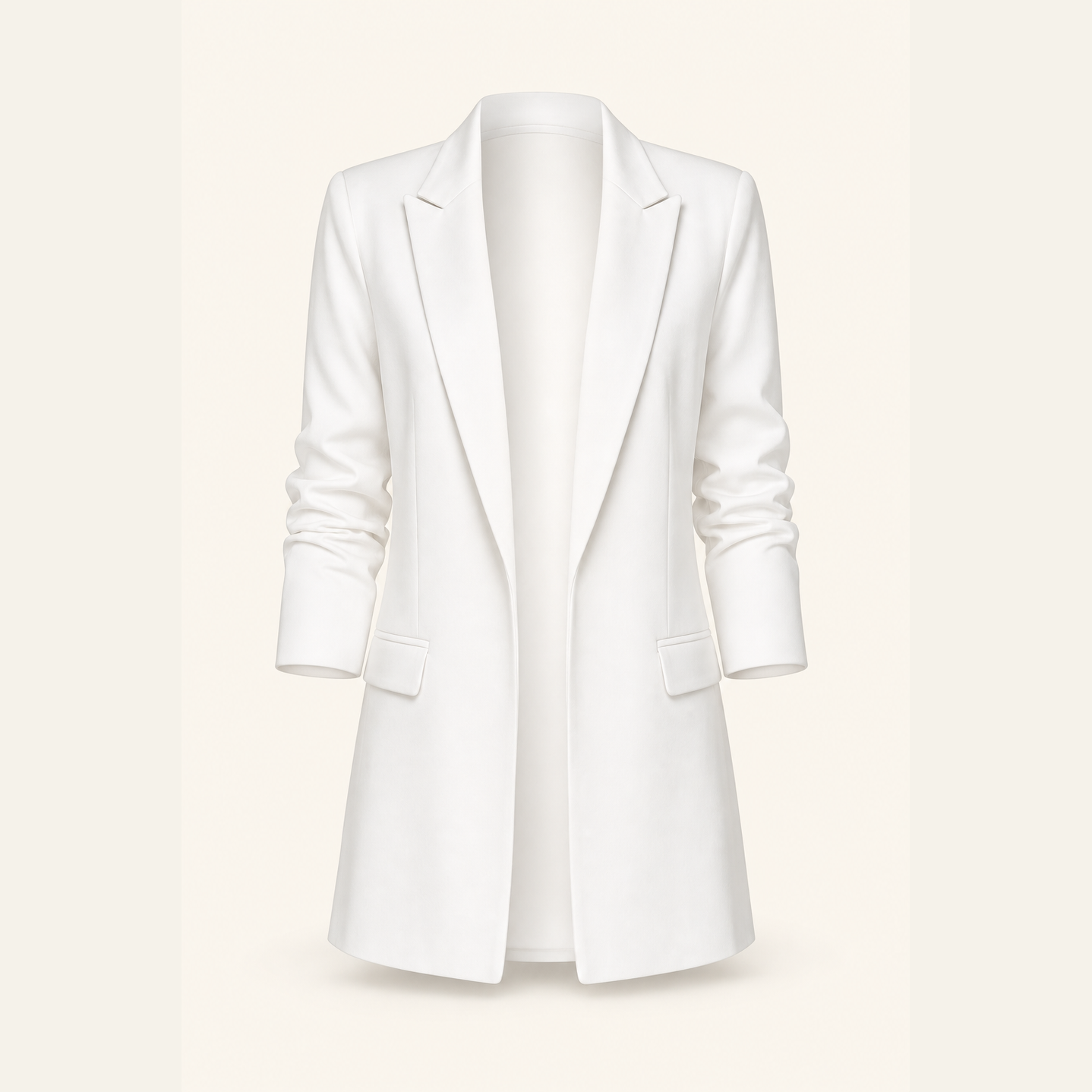 Lord & Taylor Heritage Longline Blazer, White — product shot
