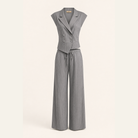 Grey two-piece set flat lay product shot by Lord & Taylor Heritage