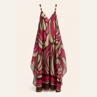 Fuchsia midi dress flat lay by Lord & Taylor Heritage
