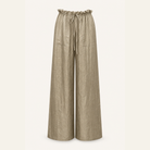 Mink wide-leg trousers with floor-skimming hem by Lord & Taylor Heritage, flat lay