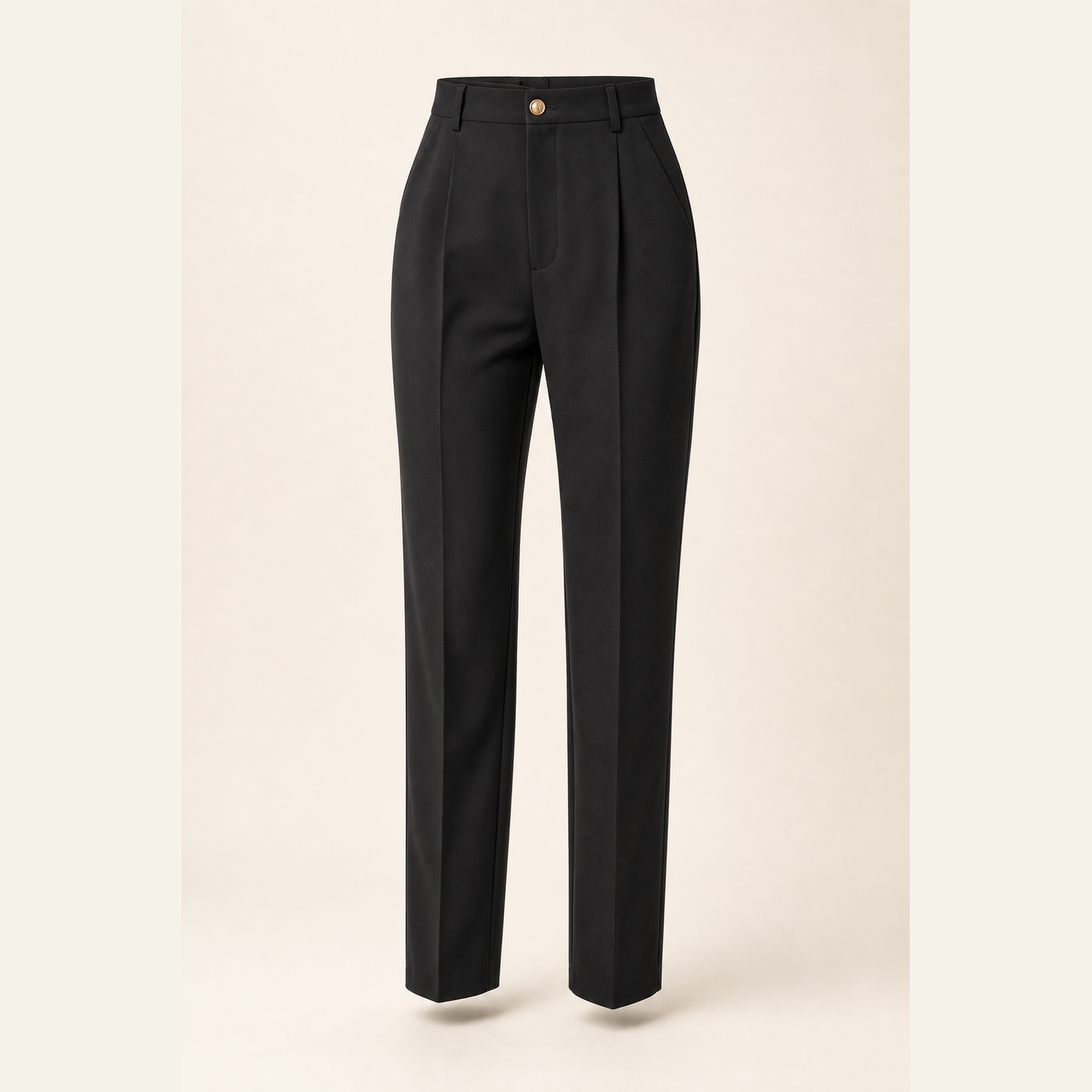 Lord & Taylor Heritage High-Waisted Trousers, Black — product shot
