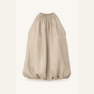Sleeveless mink shimmer halter blouse by Lord & Taylor Heritage, flat lay