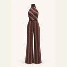 Lord & Taylor Heritage chevron knit jumpsuit, flat lay product shot