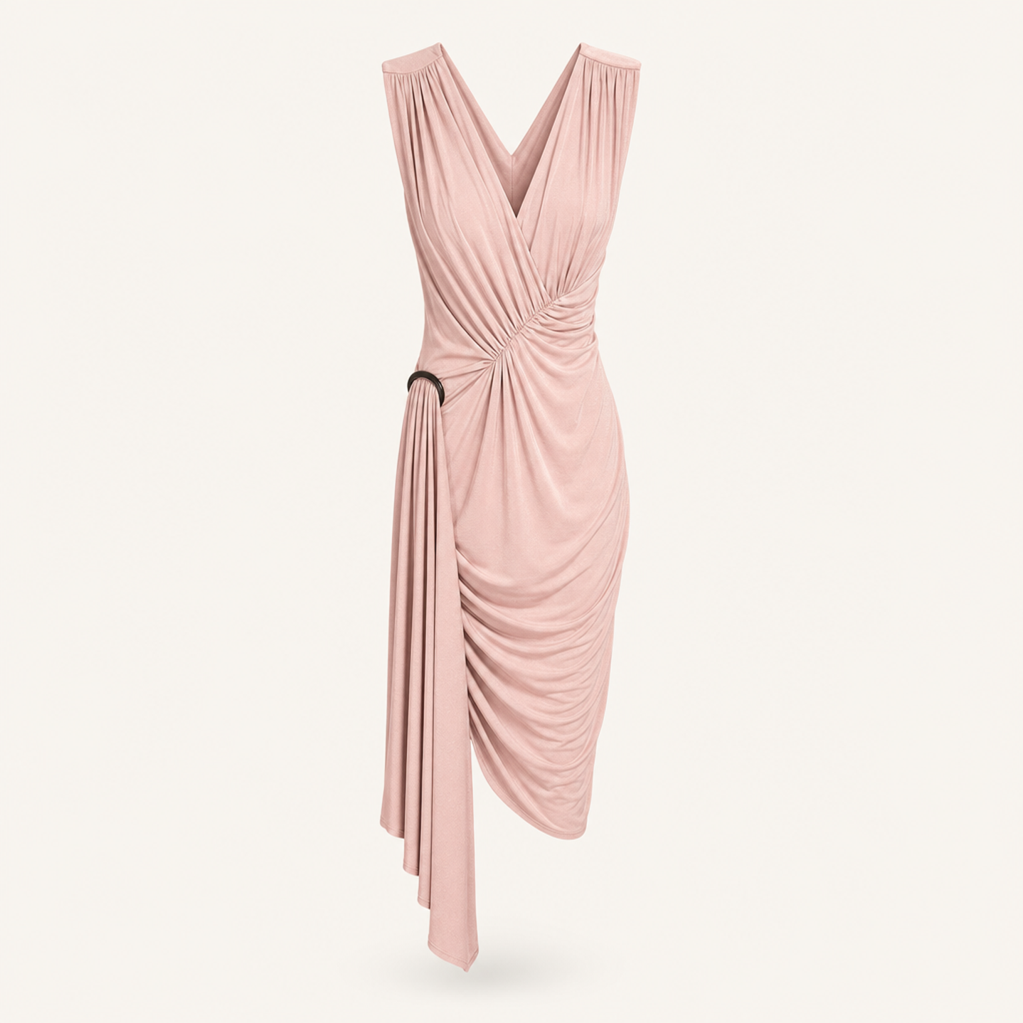 Pink wrap dress flat lay showing silhouette by Lord & Taylor Heritage