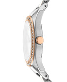 LOGO Astoria Midi Glitz Two Tone Silver & Rose Gold Women's Watch DKNY