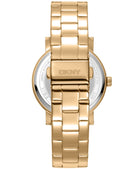 LOGO Soho Logo Silver Powder Dial Gold Women's Watch DKNY