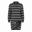 Black and ecru striped polo mini dress by Isabel Marant Etoile, flat lay view