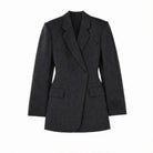 Black wool mini blazer dress by Alexander Wang, flat lay