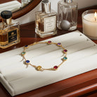 Multi-Gem By The Yard Bracelet in 14k Yellow Gold Jewelry Lord & Taylor