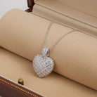 Sterling Silver 1 CT TW Diamond Heart Necklace with Triple Chain Jewelry Lord & Taylor
