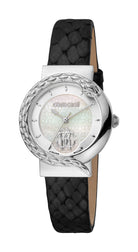 Women's Roberto Cavalli by Franck Muller Stainless Steel Silver Quartz Black Watch Roberto Cavalli by Franck Muller