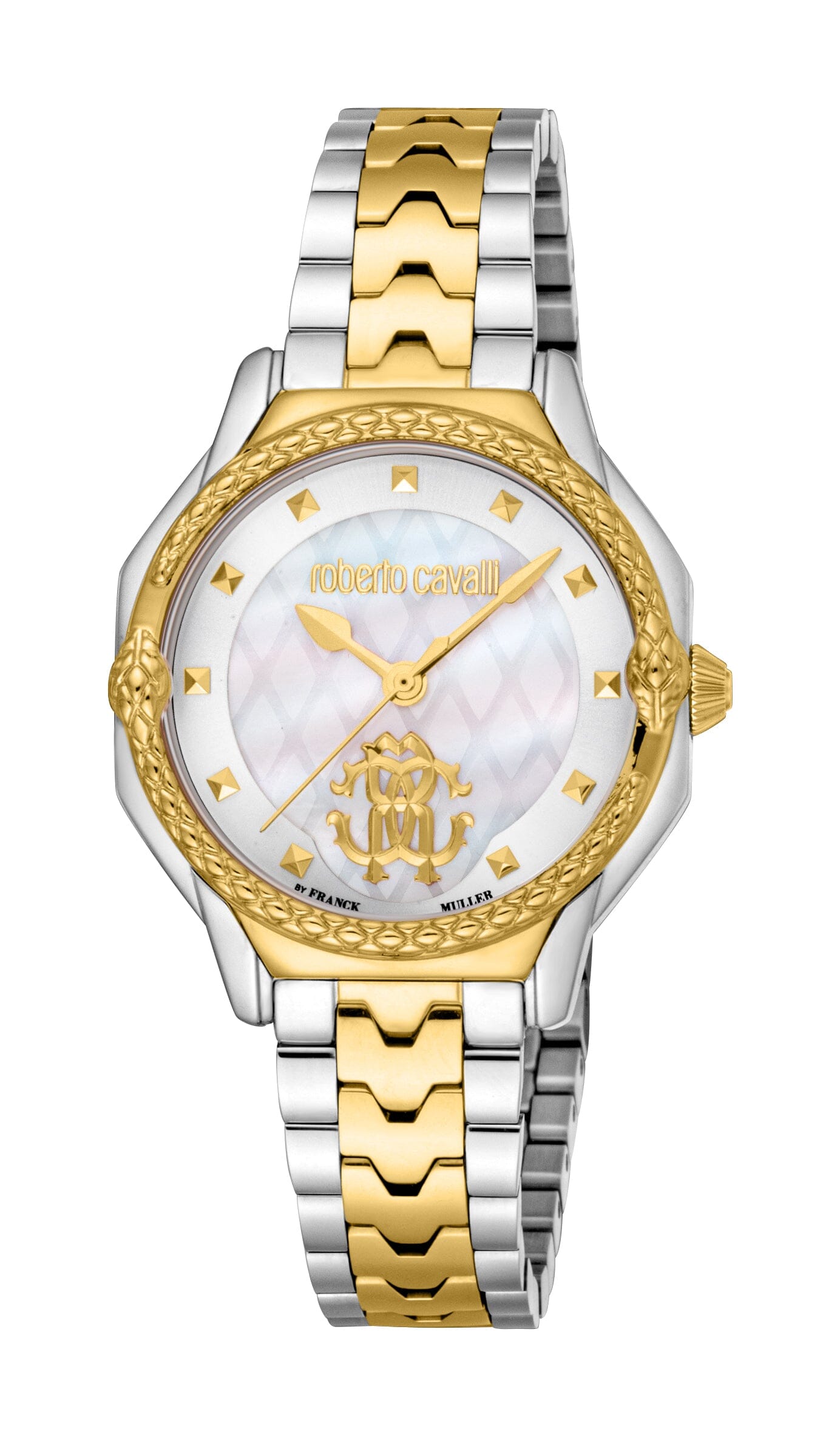 Women's Roberto Cavalli by Franck Muller Stainless Steel Two Tone Silver & Gold Quartz Watch Roberto Cavalli by Franck Muller