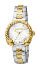 Women's Roberto Cavalli by Franck Muller Two Tone Silver & Gold Quartz Watch Roberto Cavalli by Franck Muller