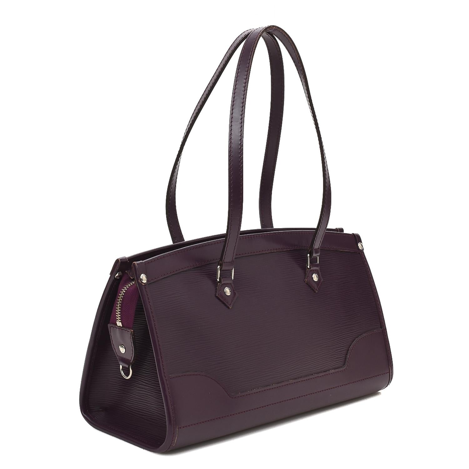 Louis Vuitton, Bags, Louis Vuitton Purple Epi Madeleine Cassis Leather Pm  Handbag