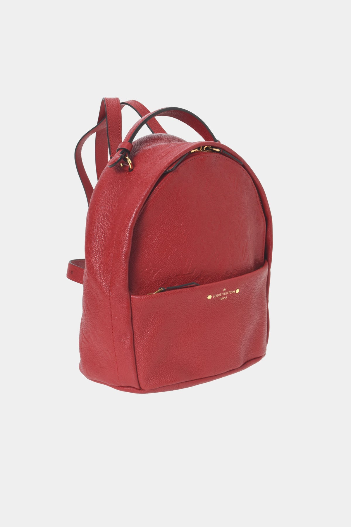 Louis Vuitton Sorbonne Monogram Empreinte Leather Backpack Red