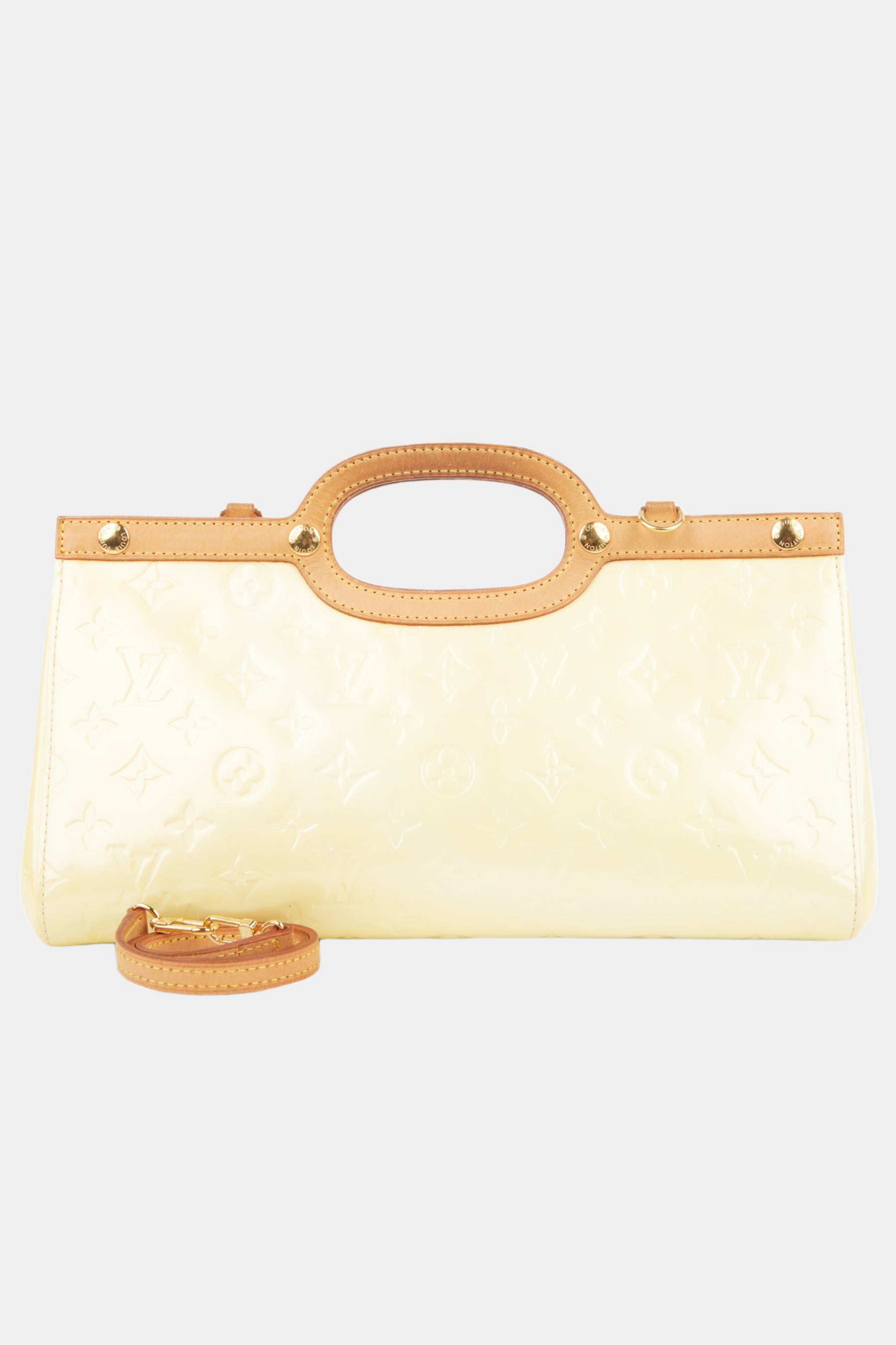 Pre-owned Louis Vuitton Roxbury Beige Patent Leather Handbag ()