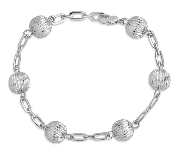 Sterling Forever Louisa Charm Bracelet - Silver